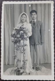 老照片，六十年代，夫妻婚纱照