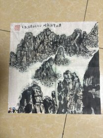 南京名家孙德政国画山水 约1平尺  终身保真30