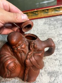80年代左右，老寿星紫砂壶一把y