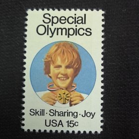 USAn美国邮票1979年 纽约特殊奥运会-手持奖牌的儿童 新 1全