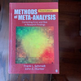Methods of meta-analysis correcting errors and bias in research findings
