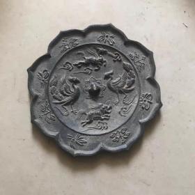 双凤麒麟铜镜子