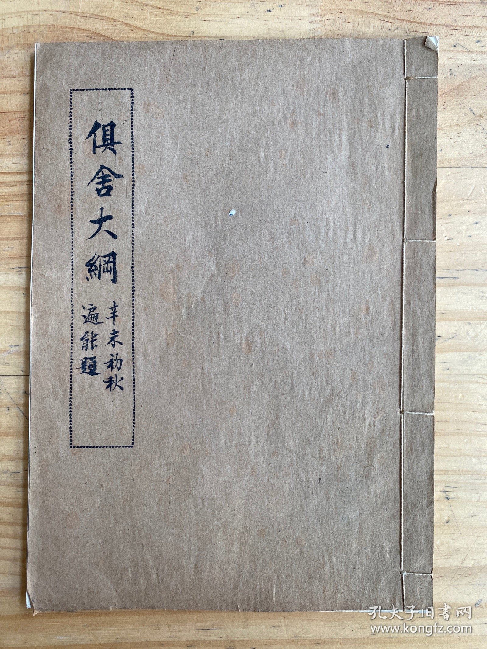 俱舍大纲 俱舍论大纲 遍能题（线装）