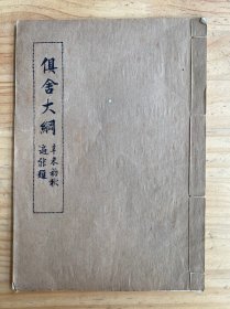 俱舍大纲 俱舍论大纲 遍能题（线装）