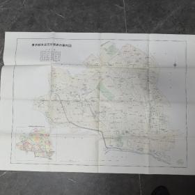 日本原版地图：东京都文京区住居表示案内図，110cm×79cm.全开，1967年3月1日发行（实物拍图，外品如图）