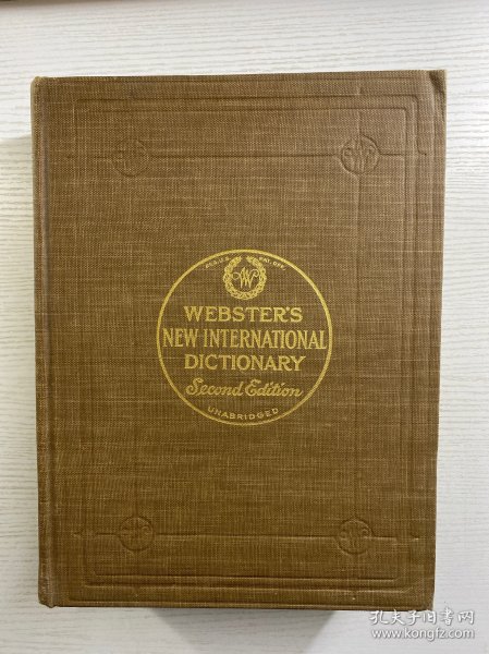 websters new international dictionary（Second Edition）第二版为未删节版，1957版、全书3388页（圣经纸精印）8开精装如图、内附精美配图