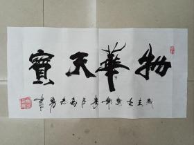 名人字画真迹《物华天宝》（保真）实力派书法家高志勇书法作品收藏手工墨迹