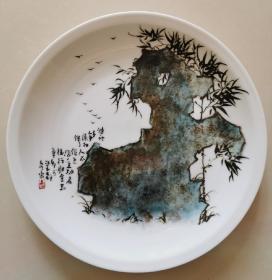 谢忝宋/马来西亚国画大师粉彩陶瓷作品