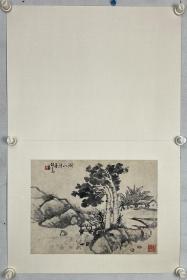 胡公寿  尺寸  34/25  镜片 (1823—1886)，华亭(今上海松江)人。初名远，号瘦鹤、小樵，别号山民，以字行，寓上海。工画山水、兰竹、花卉，萃古今诸家之妙，成一大家。江、浙名士无不倾服。书法出入于平原、北海间，独具体势。诗宗少陵，清健遵练。为海上画派代表画家之一。传世作品有《桂树图》、《香满蒲塘图》等。