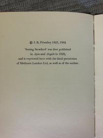 珍本：《看见斯特拉特福》（Seeing Stratford, The Celandine Press,1982）