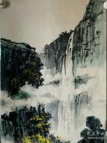 八十年代山水画，无款识，纯手绘