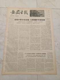 安徽日报1979年9月5日。童雪鸿一座展览揭幕。战地一壶酒。