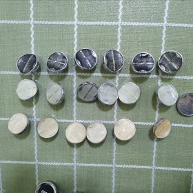 钮扣，金属3种色，18个