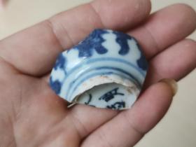 明代青花青料晕撒瓷片标本22