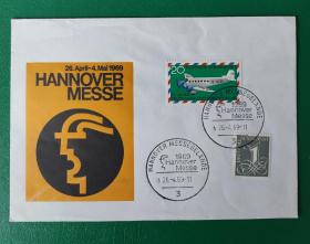 德国邮票 首日封 西德1969年飞机  9