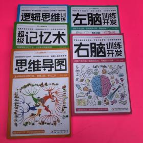 天才大脑潜能开发全5册 聪明人都在看的大脑训练魔法书级记忆术 逻辑思维训练 思维导图 左脑训练开发