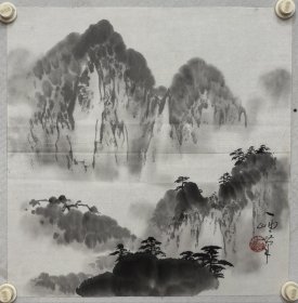 施一岫 34/34 软件 （1926-）字亦秀，江苏南通人，近现代海派著名老画家，早年游艺于海上，为郑午昌入室弟子，擅长山水，以青绿为主，笔法传统，功力深厚，亦擅长画鸟，老城厢书画会成员。