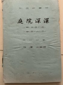 电影完成台本：电影庭院深深（上下集）完成台本