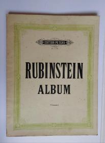 老乐谱 外文原版 （彼得斯版） EDITION PETERS Nr.3788   RUBIMSTEIN  ALBUM   鲁宾斯坦专辑  乐曲集