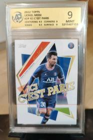 2022世足阿根廷冠军 巴黎圣日耳曼 梅西 Messi RPA评鑑卡9分 鑑定卡 TOPPS