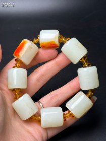 珍藏清代和田玉玉勒子手串