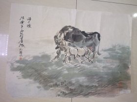 雪原 ~ 画家 戊寅年作品 68x46厘米 （注意图片，有点缺角但不影响装裱剪裁）