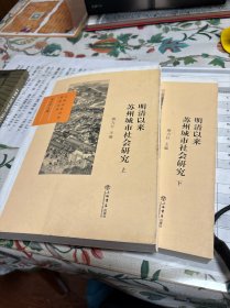 江南社会历史研究丛书：明清以来苏州城市社会研究 上下