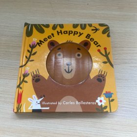 英文原版绘本 Meet Happy Bear 遇见快乐的小熊 趣味纸板书机关操作书 精装立体变脸书 幼儿启蒙读本