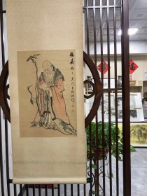 【著名人物画家王锡麒先生】精品之作《福寿绵绵》，寓意吉祥如意，尺寸6544，立轴，品相如图。