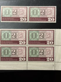 德国1965年发行邮票 125周年1 枚全 原胶上品