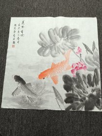 陈忠南国画写意鱼乐图
