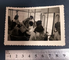 八十年代的公交车上 老照片