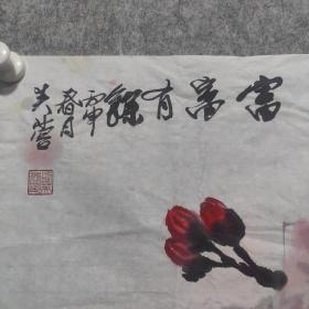 著名花鸟画家徐湛弟子 刘芙蓉 国画精品一副（富贵有余）现为中央和国家机关美术家协会会员，中国科学院文联理事，中国科学院美术家协会副主席，中国冰雪艺术研究院国画艺委会理事、特聘画家，中国冰雪艺术研究院网络教育学院督导主任，中国非物质遗产保护联盟书画委员会会员，中国佛教艺术书画院院士，中国道教书画院艺术委员，艺评网合作艺术家