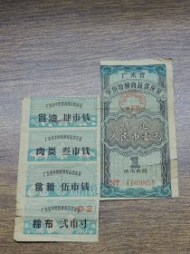 1966年广东省华侨特种商品供应证1元（不全版）【开平县】
