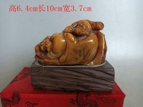 清代老寿山石佛印章