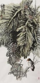 田小云   国画花鸟精品  青年画家田小云 花鸟 四尺136X68厘米未裱宣纸画芯  首届“岭南杯”全球华人书画大赛金奖获得者  未装裱画芯 折叠后发货   惠民价