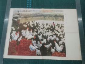 对开宣传画《芦荡鸡鸣》