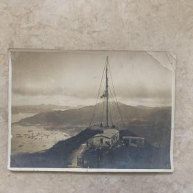 清代1909年青岛银盐风景老照片背有签字