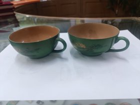 福州第二脱胎漆器厂~茶杯2个