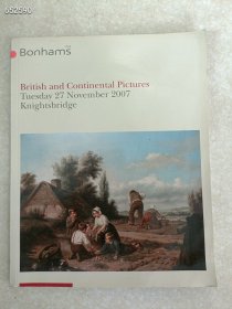 一本库存  邦瀚斯2007年British   and   Continental   Pictures   油画艺术 150元包邮