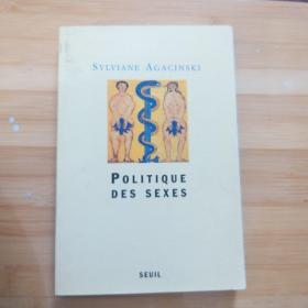 Sylviane Agacinski / Politique des sexes 爱嘉辛斯基 《性别政治》法文语原版 当代哲学经典！
