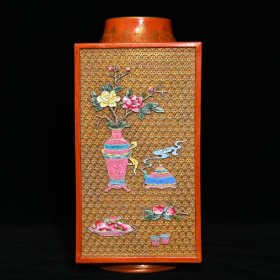 《精品放漏》乾隆棕式瓶——清代瓷器收藏
