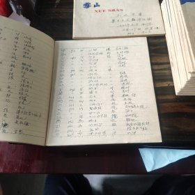 【少数民族资料】六十年代 贵州毕节老彝文字汇笔记本：彝汉字汇，老彝文字汇【共15册合售】32开平装书写本 杨文虎搜集 品相见图