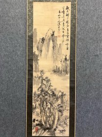 古笔山水图【浅井柳塘】 1842 - 1907（天保十三~明治四十）66岁。幼 名永吉，名龙，字子祥，号小白、长白、白山、拜瓢道人、 白云山客、云客、苏云、痿橘、柳渔人等。京都生人。先后 从师百百广年、谷口霭山、贯名海屋，亦受中国画家徐 雨亭的文人画影响，长于山水、花鸟，又通晓诗文