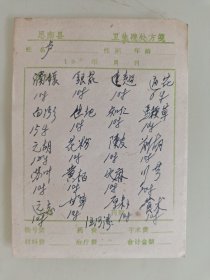 思南县卫生院处方笺（银花，连翘，通花，白沙参，生地，知仁，马梗草，元胡，花粉，陈皮，前胡，叶，黄柏，火麻，川芎）