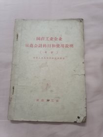 国营工业企业示范会计科目和使用说明（草案）1959年