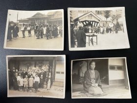 民国日军葬礼老照片4张，包老包真，满百包邮。