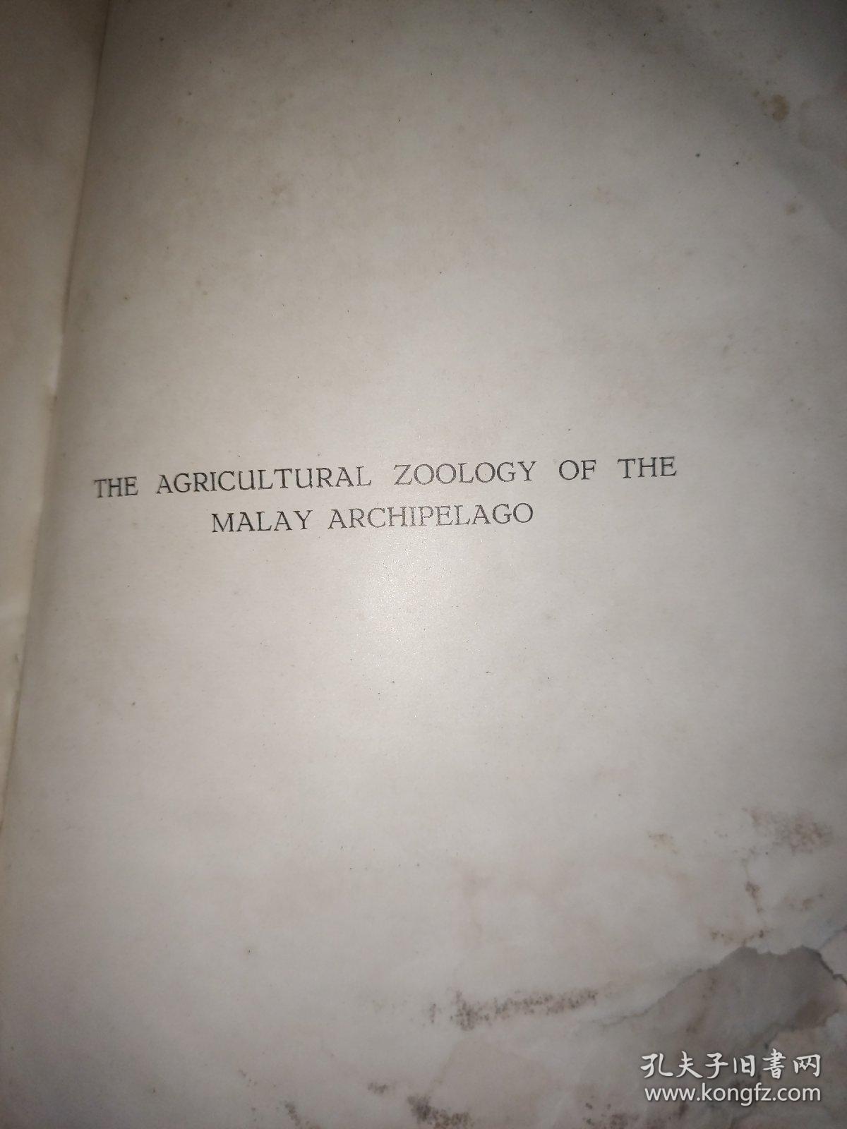 The Agricultural Zoology of the Malay Archipelago 马来群岛的农业动物学【民国国立中央大学旧藏。藏书票一枚】