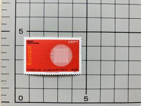 【邮品】土耳其1970年发行欧洲邮政和电信管理会议（CEPT）邮票1张、1967年伊斯坦布尔国际当代陶瓷展1张