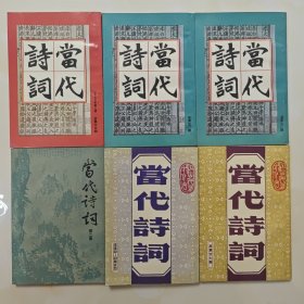 当代诗词杂志，广东诗词学会主办，主编李汝伦，总第二期，二十二，二十三，二十七，三十，三十五期6本合售，品相完美，有林散之，孔凡章，霍松林，夏承焘，周汝昌，聂绀弩等人作品。
